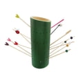 thumbnail image 1 of BambooMN 9.84" Bamboo Skewer Holder Food Display Stand Angle Cut Tube Skewer Stand w/72 Holes - Green - 3 Pieces, 1 of 3