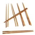 thumbnail image 1 of BambooMN 9" Reusable Japanese Bamboo Chopsticks, Carbonized Brown - Twisted, 120 Pairs, 1 of 8