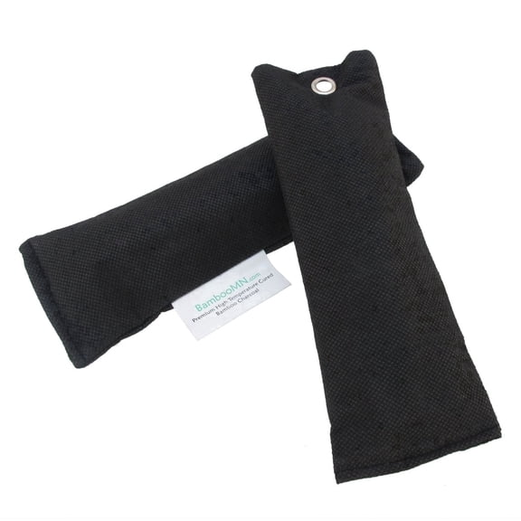 BambooMN Activated Moso Bamboo Charcoal Air Purifier Bags - Black - 250g - 2 Units