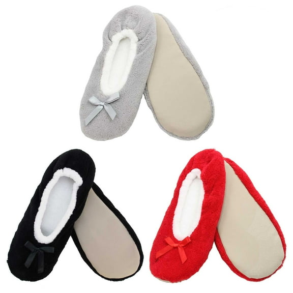 BambooMN Adult Comfort Soft Non-Slip Slippers - Assortment A05 - Medium - 3prs