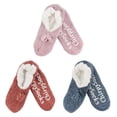 thumbnail image 1 of BambooMN Women's Fancy Yarn Slippers Non-Slip Cozy Lined - Assortment B - Extra Large - 3 Pairs, 1 of 7