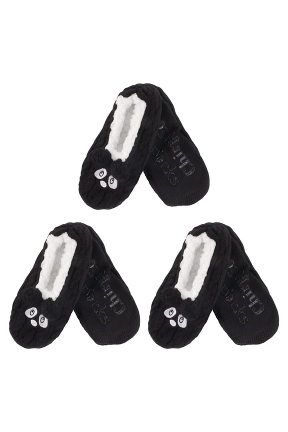 Adult Female Super Soft Warm Cozy Animal Slippers Panda, Large 3 Pairs