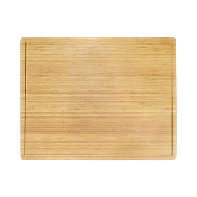 BambooMN Bamboo Burner Cover Cutting Board - 3 Ply - Extra Large - Grooved/Flat 30 inch x 24 inch x 0.75 inch - 1 Piece Size