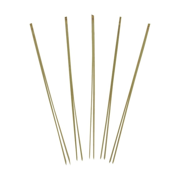 BambooMN Bamboo Double Prong Appetizer Charcuterie Skinny Skewer Picks - 3.5" (8.9cm) - 100pcs
