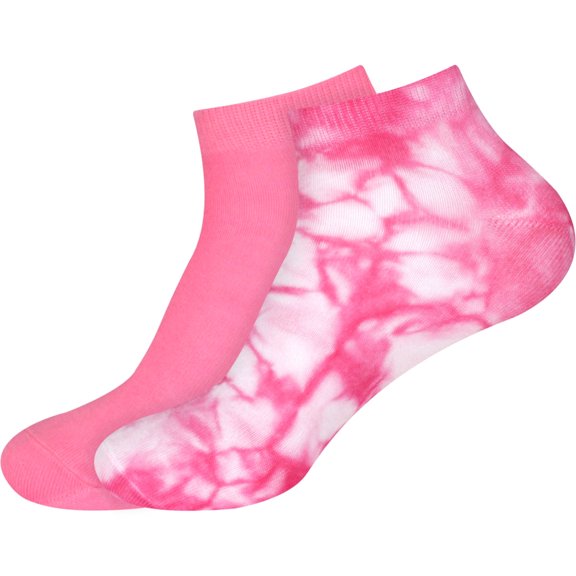 BambooMN Men's Rayon from Bamboo Tie-Dye Ankle Socks - Assortment H - Extra Large - 2 Pairs
