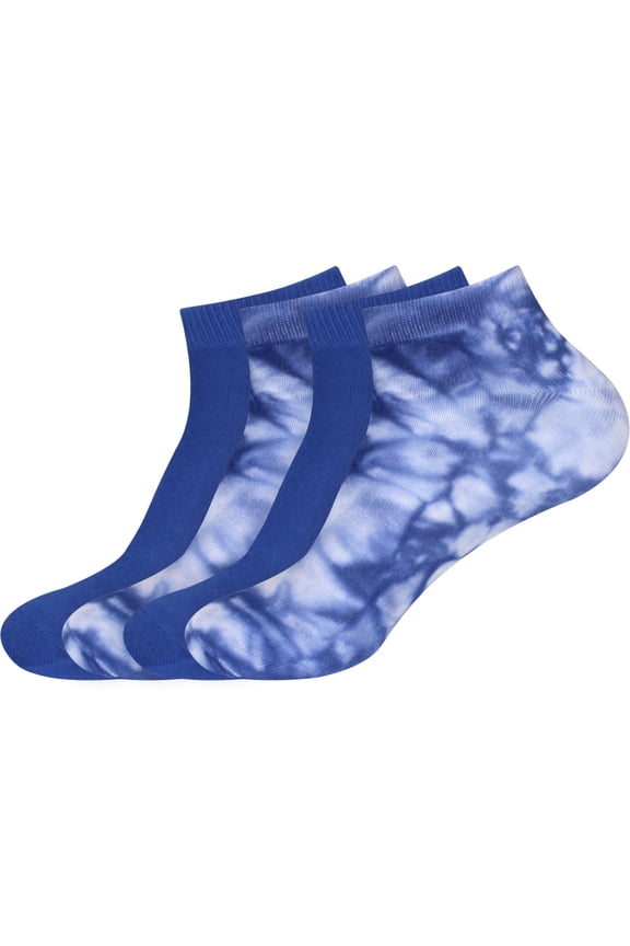 Men's Rayon from Bamboo Tie-Dye Ankle Socks - Assortment K - Extra Large - 4 Pairs