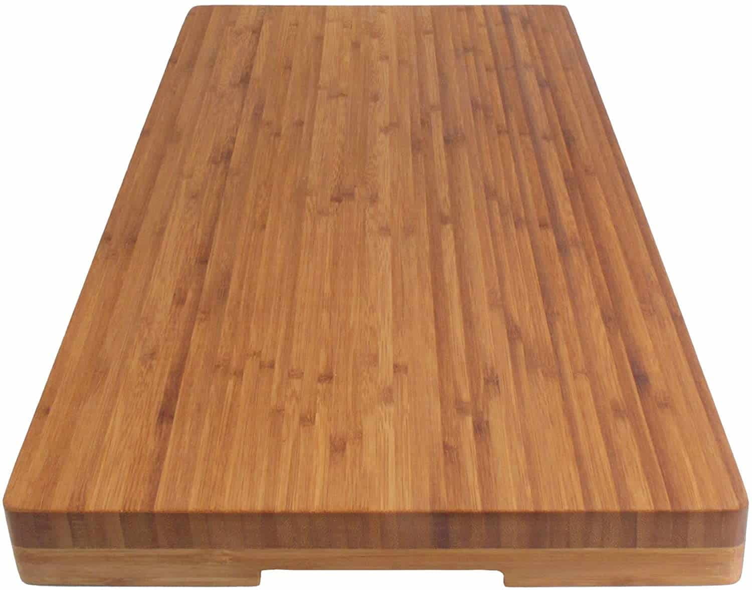 BambooMN Bamboo Range Burner Cover Cutting Board, New Vertical Cut, Extra Large (24.7"x12"x1.5")
