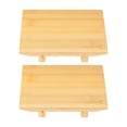 thumbnail image 1 of BambooMN Bamboo Sushi Board Serving Tray, 8.3" x 5.1" x 1.2" Natural Color, 2 Pieces, 1 of 2