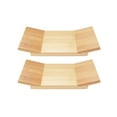 thumbnail image 1 of BambooMN Bamboo Sushi Board Serving Tray, Special Design, 8.3" x 4.7" x 1.2" Natural Color, 2 Pieces, 1 of 3