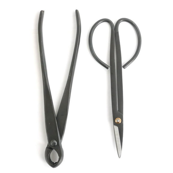 BambooMN Bonsai Basics Set - 8" Knob Cutter and 7.2" Trimming Shear - 3 Sets