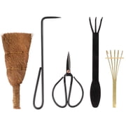 BambooMN Bonsai Tool Kit 5 Piece Basic Care Set - Carbon Steel