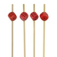 thumbnail image 1 of BambooMN Party Dice Toppers for Appetizers Cocktails Burgers Bamboo Skewer Picks - 5.9" (15cm) - Red - 300 Pieces, 1 of 5