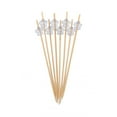 thumbnail image 1 of BambooMN Brand - Decorative Acrylic Flower End Bamboo Picks 4.7" (12cm)- 100pcs, Clear, 1 of 1