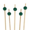 thumbnail image 1 of BambooMN Decorative Ball End Bamboo Cocktail Appetizer Picks - 4.7" (12cm) - Green - 1,000pcs, 1 of 6