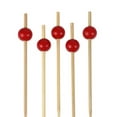 thumbnail image 1 of BambooMN Decorative Ball End Bamboo Cocktail Appetizer Picks - 4.7" (12cm) - Red - 300pcs, 1 of 6