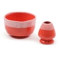 thumbnail image 1 of BambooMN Brand - Matcha Ceramic Set - Matcha Bowl and Whisk Holder - 10 Sets - Coral, 1 of 5