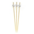 thumbnail image 1 of BambooMN Brand - Pearl End Bamboo Picks 4.7" (12cm) - 100 pcs - White, 1 of 6