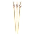 thumbnail image 1 of BambooMN Brand - Pearl End Bamboo Picks 5.9" (15cm) - 100 pcs - Pink, 1 of 6