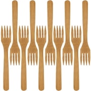 BambooMN Brand - Solid Bamboo Dinner Fork 8' - 10 Pcs