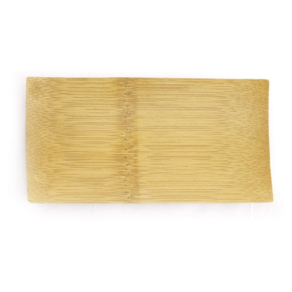 BambooMN Brand - Solid Bamboo Mini Dishes - Rectangle, Sharp Edged Curved Bottom, 4.7" x 2.4" - 10 pcs