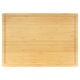 thumbnail image 1 of BambooMN Brown Large Natural Bamboo Cutting Board with Juice Groove For Home and Kitchen - 16.85" x 11.75" x 0.6" Vertical - 3 Piece, 1 of 7