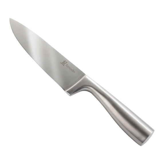 BambooMN Chef Knife - Smooth Blade Silver Handle - 1 Knife