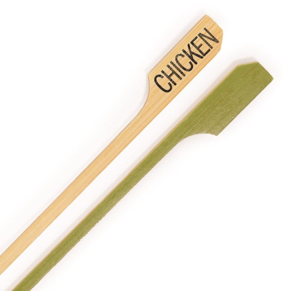 BambooMN Chicken Meat Marking Bamboo Paddle Skewer Picks - 3.5" (8.9cm) - 300 Pieces