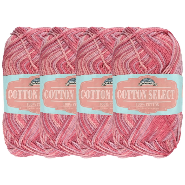BambooMN Cotton Select Variegated Yarn - Frosted Café (200g/720yds) - 2  Sport Weight - 4 Skeins 