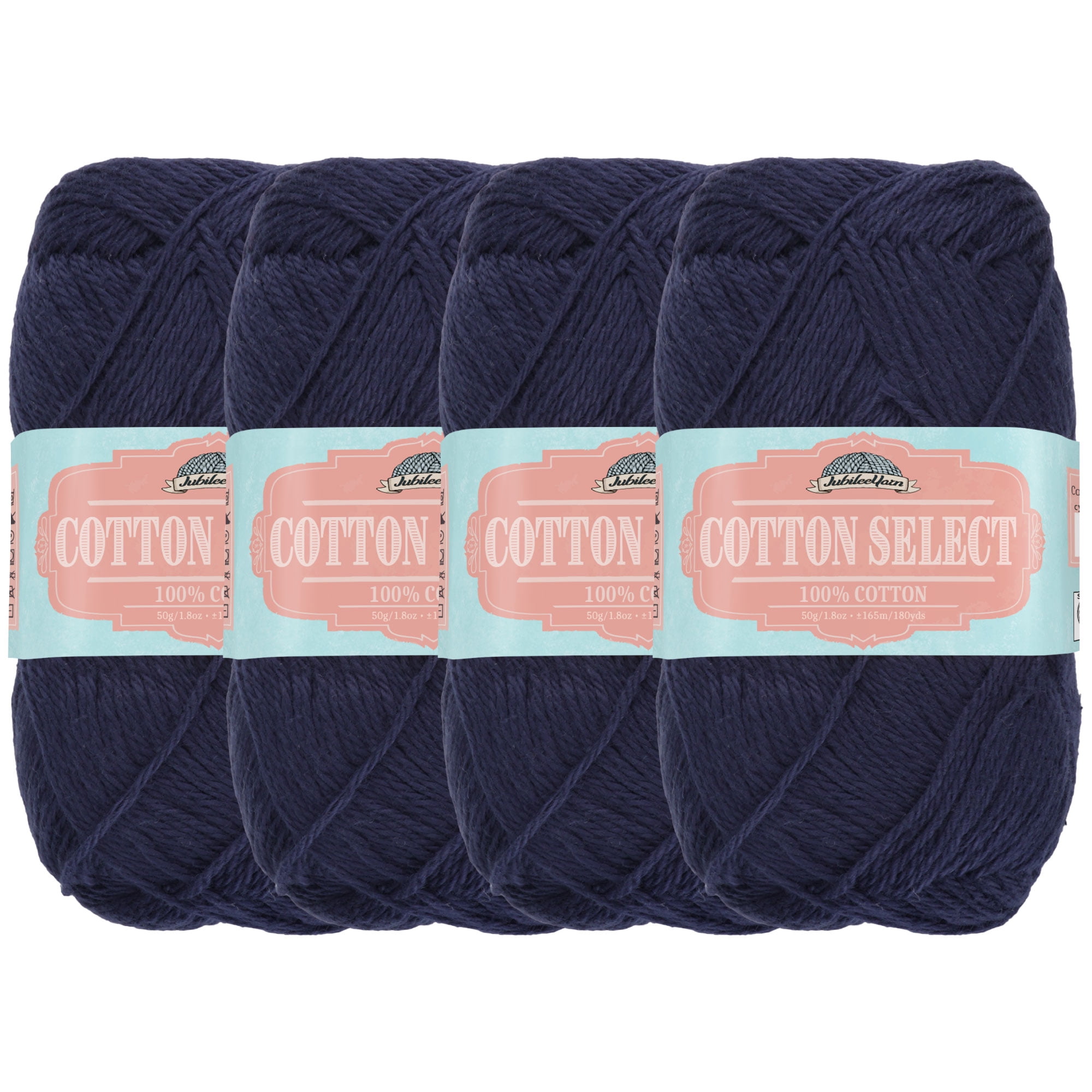 JubileeYarn Cotton Select Yarn - Sport Weight - 50g/Skein - Burnt Orange -  4 Skeins