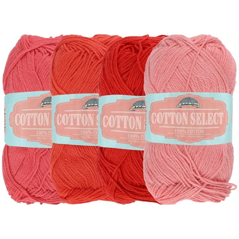 Cotton Select Multicolored Variegated Sport Weight Yarn - 4 Skeins