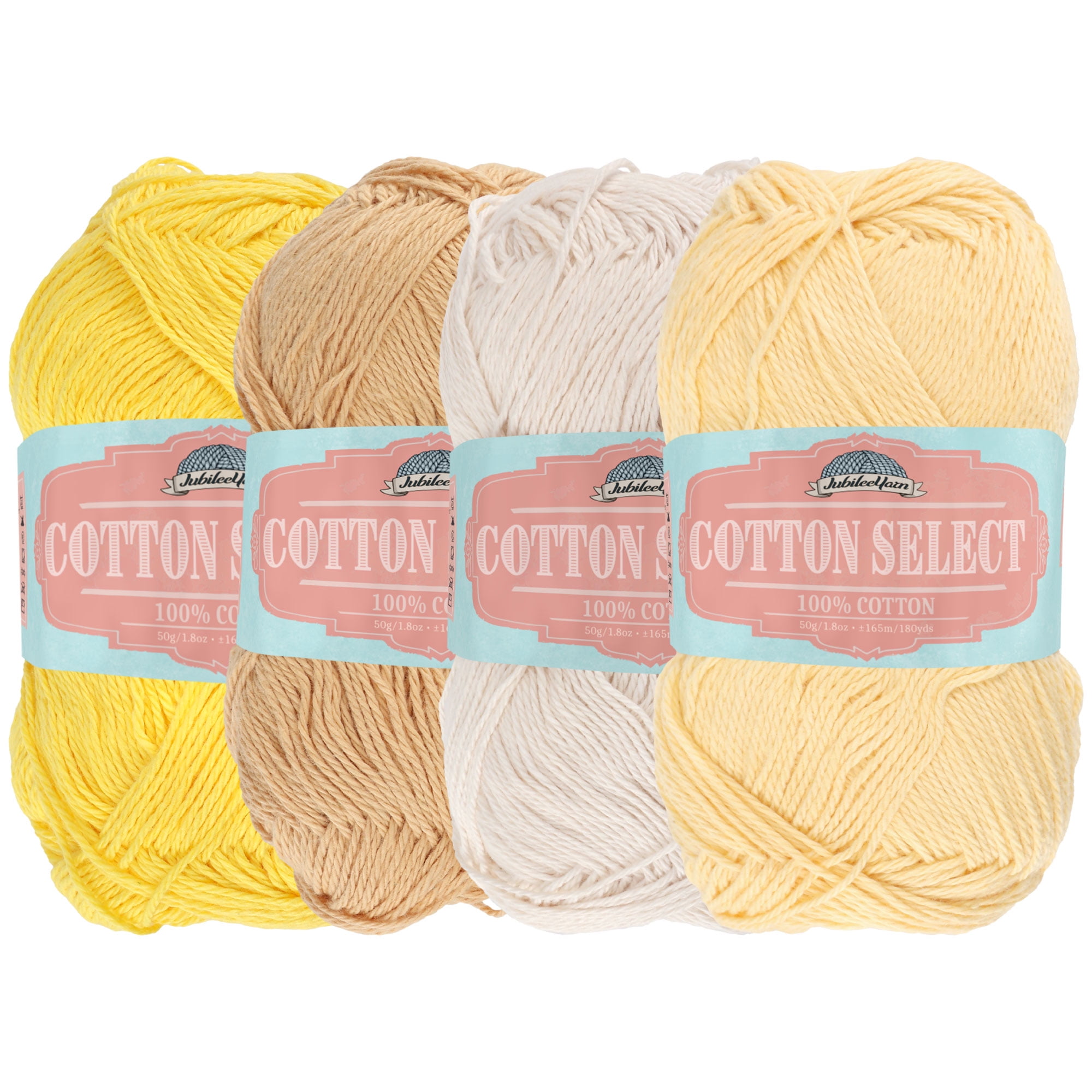 Yellow Cotton Skeins, Medium 4 Worsted Yarn for Knitting (330 Yards, 2 –  BrightCreationsOfficial