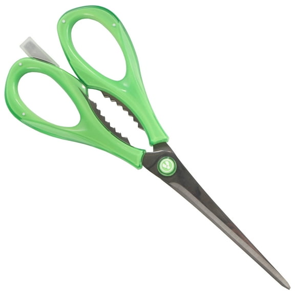 BambooMN Culinary Queen 6-in-1 Stainless Steel Kitchen Shears - Guava Green - 1 Pair