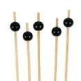 thumbnail image 1 of BambooMN Decorative Ball End Bamboo Cocktail Appetizer Picks - 3.9" (10cm) - Black - 300pcs, 1 of 7