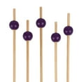 thumbnail image 1 of BambooMN Decorative Ball End Bamboo Cocktail Appetizer Picks Skewers - 5.9" (15cm) - Purple - 100pcs, 1 of 6
