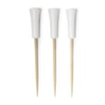 thumbnail image 1 of BambooMN Decorative Golf Tee Bamboo Cocktail Sandwich Skewer Picks - 3.5" - White - 300 Pieces, 1 of 6