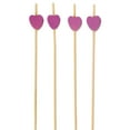 thumbnail image 1 of BambooMN - Decorative Purple Heart Bamboo Food & Drink Picks Skewers - 3.9" (10cm) - 1,000pcs, 1 of 4