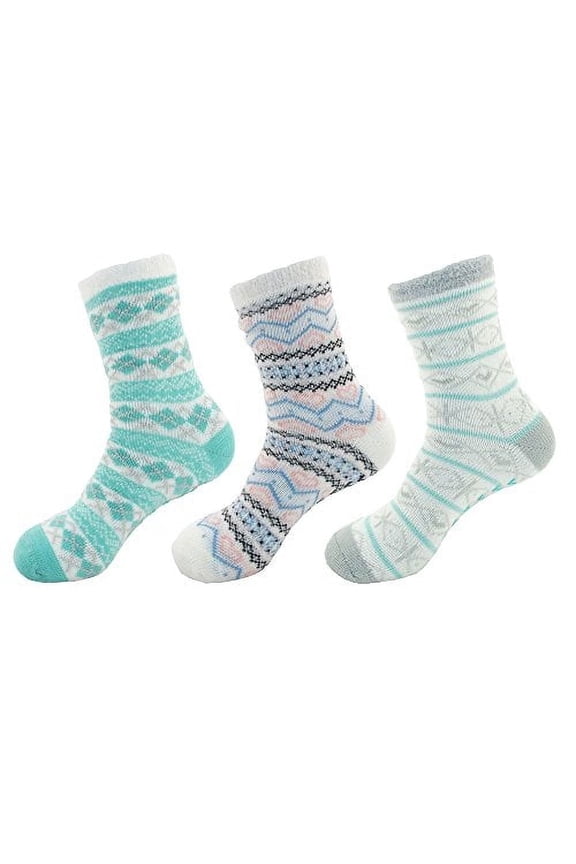 Women's Double Layer Extra Thick Socks - Assortment D - One-Size - 3 Pairs