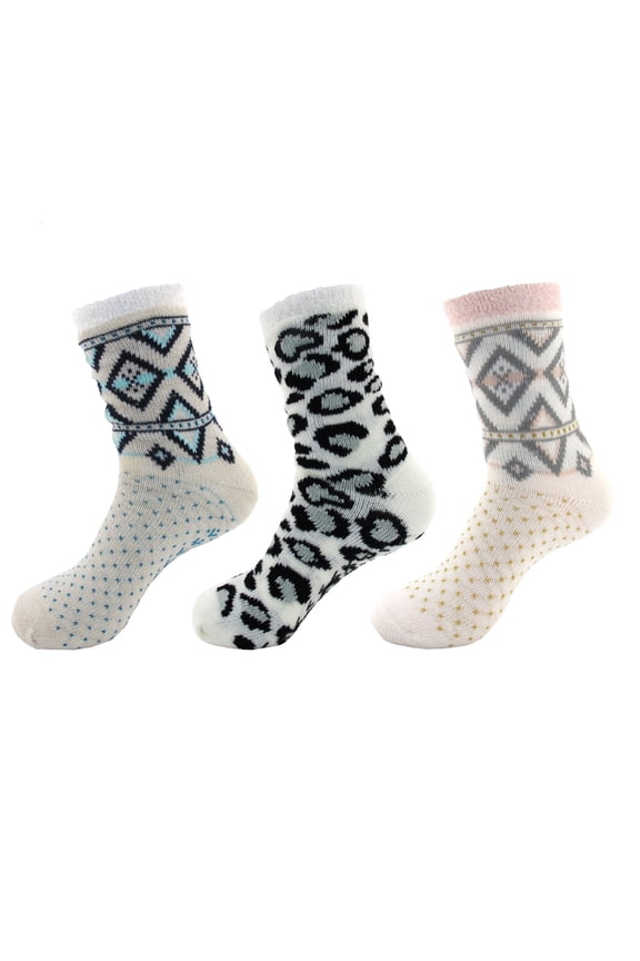 Women's Double Layer Extra Thick Socks - Assortment I - One-Size - 3 Pairs