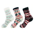thumbnail image 1 of BambooMN Double Layer Fuzzy Socks - 3 prs - Assortment 16, 1 of 1