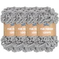 thumbnail image 1 of JubileeYarn Fun Finger Loops Yarn - Jumbo Polyester - 100g/Skein - Light Grey - 4 Skeins, 1 of 6