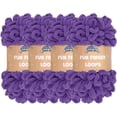 thumbnail image 1 of JubileeYarn Fun Finger Loops Yarn - Jumbo Polyester - 100g/Skein - Ultra Violet - 4 Skeins, 1 of 6