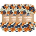thumbnail image 1 of BambooMN Finger Knitting Yarn - Fun Finger Loops Yarn - Team Spirit Colors - 100% Polyester - 100g/Skein - Orange Navy Tan - 4 Skeins, 1 of 7