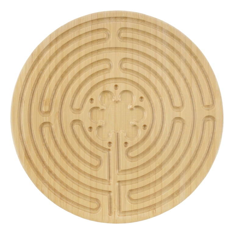 BambooMN Finger Labyrinth for Meditation and Prayer - Carbonized