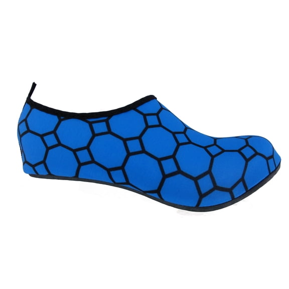 BambooMN Unisex Ultra Light Dynamic Flexible Active Water Sport Aqua Running Beach Shoes - Pattern Blue - Size Medium