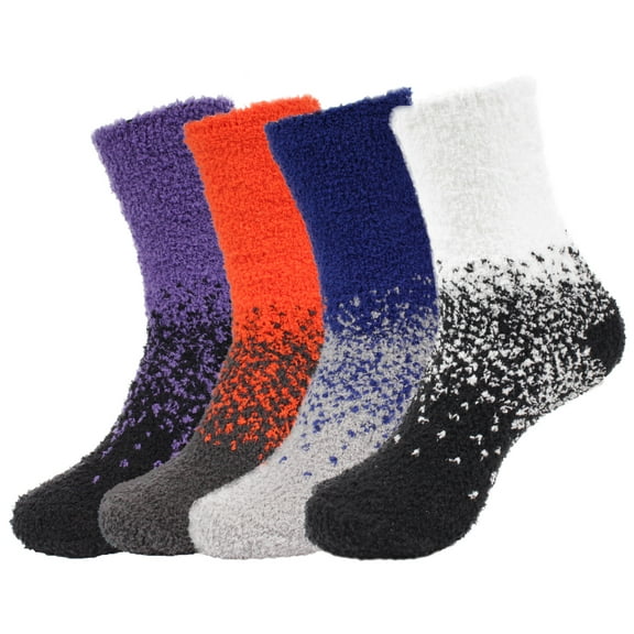 BambooMN - Fuzzy Gradient Socks - Assortment E - 4prs
