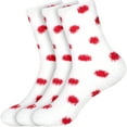thumbnail image 1 of BambooMN Fuzzy Polka Dot Socks - 3 Pairs - 06 Artic Snow, 1 of 6