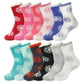 thumbnail image 1 of BambooMN Super Fuzzy Warm Soft Microfiber Snowflake Socks - Assortment B - 12 Pairs, 1 of 6