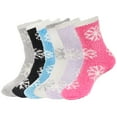 thumbnail image 1 of BambooMN Women's Super Fuzzy Warm Soft Microfiber Snowflake Socks - Assortment 6C - 6 Pairs, 1 of 6
