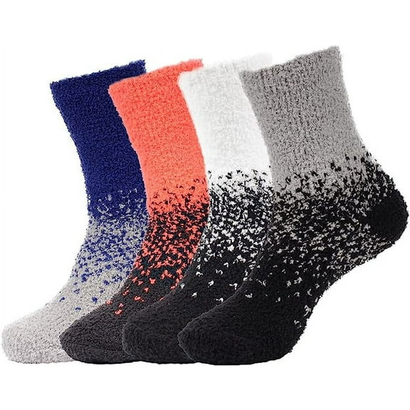 BambooMN - Fuzzy Soft Gradient Socks - Assortment B - 4prs - Women's