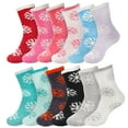 thumbnail image 1 of BambooMN Super Fuzzy Warm Soft Microfiber Snowflake Socks - Assortment C - Extra Large - 12 Pairs, 1 of 6